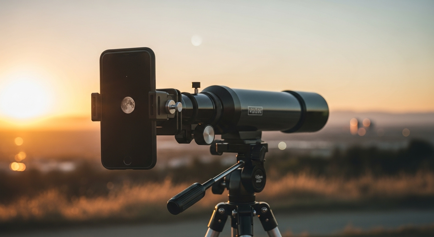 Jak robić zdjęcia telefonem przez teleskop?